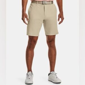 Under Armour Men's Beige Flat Front Shorts